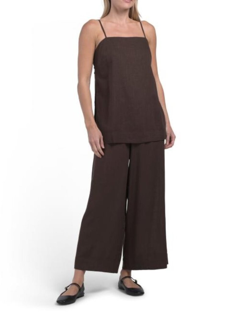 House Of Harlow 1960 2pc Linen Blend Long On Long Top And Pants Set